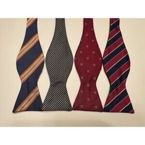 Lot Of 4 Brooks Brothers Silk Bow Ties 346 Makers